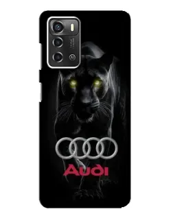Чехол для ZTE Blade A52 с картинкой «Пантера и Audi»