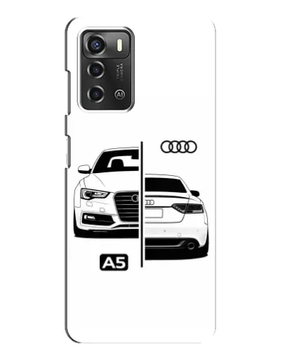 Чехол для ZTE Blade A52 с картинкой «Audi — контрастный дизайн»