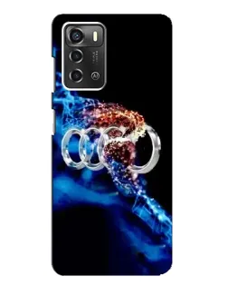 Чехол для ZTE Blade A52 с картинкой «Энергия лого Audi»