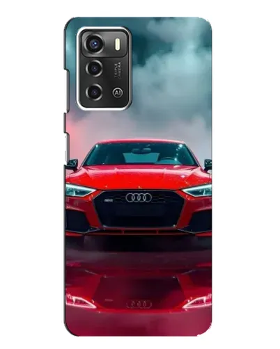 Чехол для ZTE Blade A52 с картинкой «Audi RS — красный стиль»