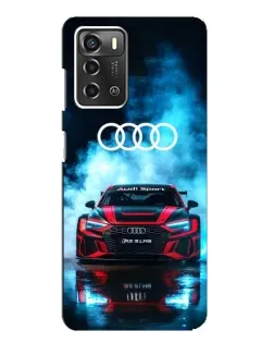 Чехол для ZTE Blade A52 с картинкой «Audi Sport — неон»