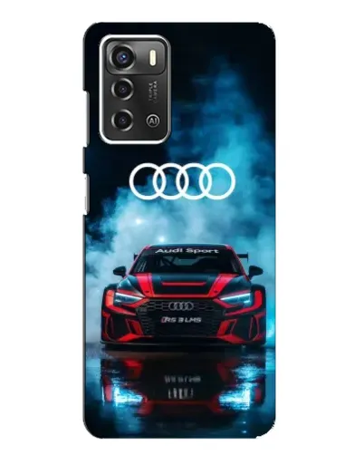 Чехол для ZTE Blade A52 с картинкой «Audi Sport — неон»
