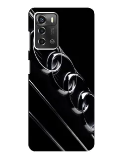 Чехол для ZTE Blade A52 с картинкой «Audi — абстрактные кольца»