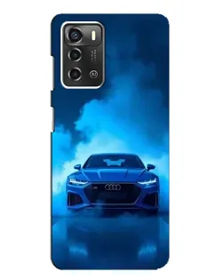 Чехол для ZTE Blade A52 с картинкой «Audi — голубая энергия»