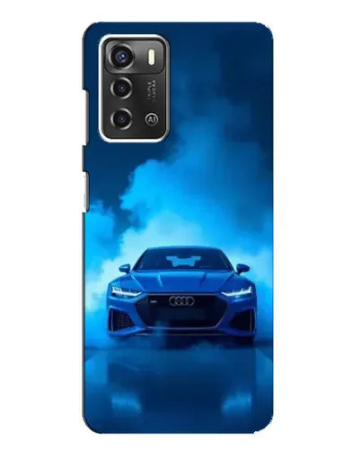 Чехол для ZTE Blade A52 с картинкой «Audi — голубая энергия»