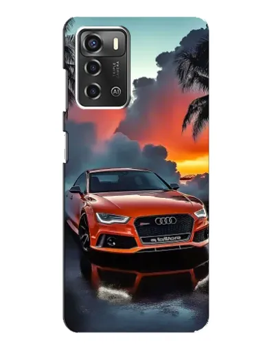 Чехол для ZTE Blade A52 с картинкой «Audi — закат»
