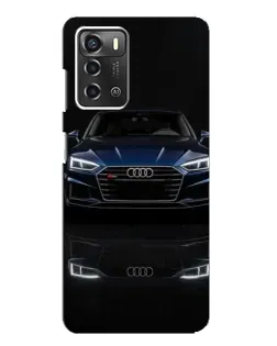 Чехол для ZTE Blade A52 с картинкой «Audi — ночное отражение»