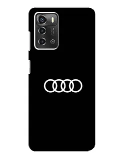 Чехол для ZTE Blade A52 с картинкой «Audi White Logo»