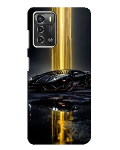 Чехол для ZTE Blade A52 с картинкой «Ночной Lamborghini драйв»