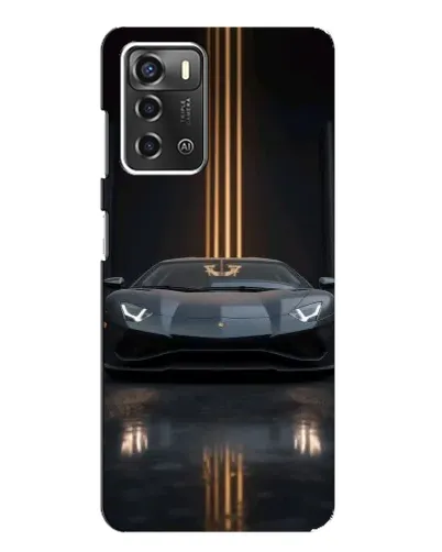 Чехол для ZTE Blade A52 с картинкой «Lamborghini золотые линии»
