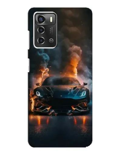 Чехол для ZTE Blade A52 с картинкой «Lamborghini дымная эстетика»