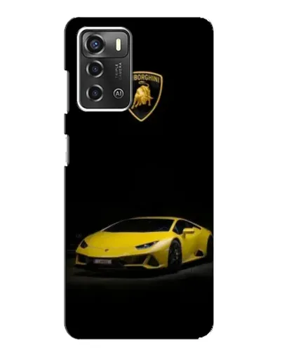 Чехол для ZTE Blade A52 с картинкой «Lamborghini желтый акцент»