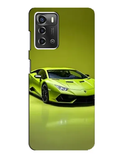 Чехол для ZTE Blade A52 с картинкой «Салатовый Lamborghini Huracan»
