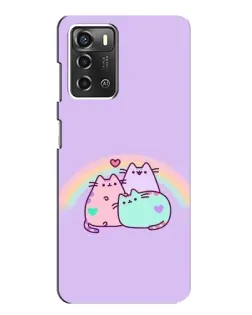 Чехол для ZTE Blade A52 с картинкой «Радужные Пушины»