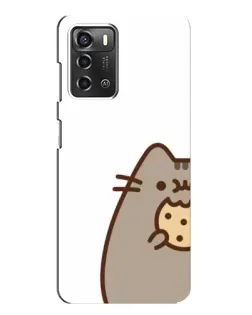 Чехол для ZTE Blade A52 с картинкой «Пушин с печеньем»