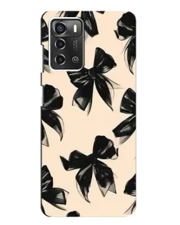 Чохол для ZTE Blade A52 з картинкою «Патерн чорні банти» Чохол для ZTE Blade A52 з картинкою «Патерн чорні банти»