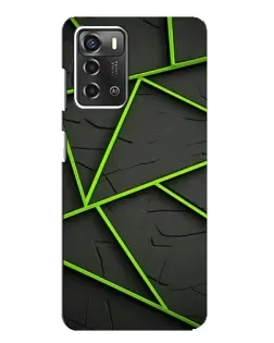 Чехол для ZTE Blade A52 с картинкой «Зеленые геометрические линии» Чехол для ZTE Blade A52 с картинкой «Зеленые геометрические линии»