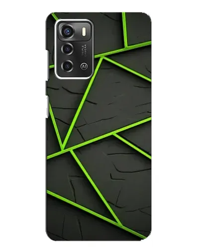 Чохол для ZTE Blade A52 з картинкою «Зелені геометричні лінії» Чохол для ZTE Blade A52 з картинкою «Зелені геометричні лінії»