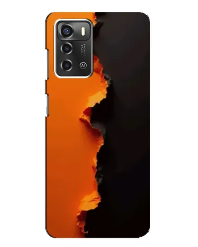 Чохол для ZTE Blade A52 з картинкою «Помаранчевий розлом» Чохол для ZTE Blade A52 з картинкою «Помаранчевий розлом»