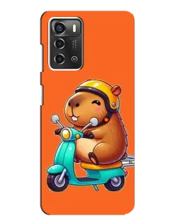 Чехол для ZTE Blade A52 с картинкой «Капибара на скутере» Чехол для ZTE Blade A52 с картинкой «Капибара на скутере»