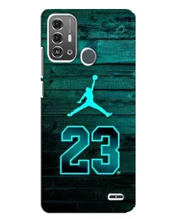 Чехол для ZTE Blade A53 Pro с картинкой «Jordan Cyan 23»