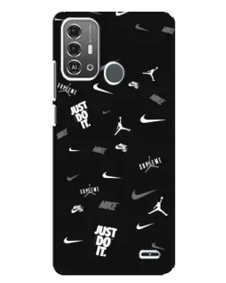 Чехол для ZTE Blade A53 Pro с картинкой «Nike Black Pattern»