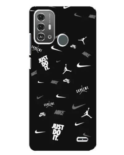 Чехол для ZTE Blade A53 Pro с картинкой «Nike Black Pattern» Чехол для ZTE Blade A53 Pro с картинкой «Nike Black Pattern»