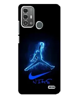 Чехол для ZTE Blade A53 Pro с картинкой «Jordan Neon Blue»