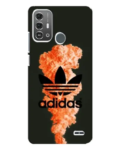 Чехол для ZTE Blade A53 Pro с картинкой «Оранжевый дым Adidas»