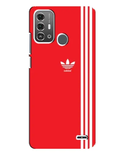 Чехол для ZTE Blade A53 Pro с картинкой «Красный минимализм Adidas»
