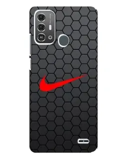 Чехол для ZTE Blade A53 Pro с картинкой «Nike — карбоновая сетка»