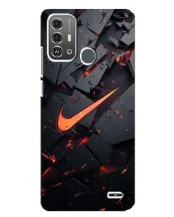 Чехол для ZTE Blade A53 Pro с картинкой «Nike — эффект разломов» Чехол для ZTE Blade A53 Pro с картинкой «Nike — эффект разломов»