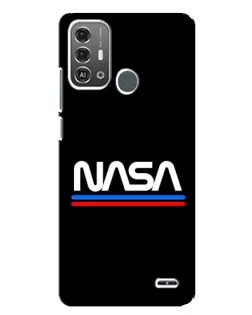 Чехол для ZTE Blade A53 Pro с картинкой «NASA — классика Red Blue»