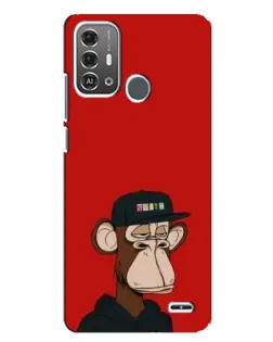 Чехол для ZTE Blade A53 Pro с картинкой «Bored Ape — красный фон»