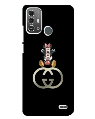 Чехол для ZTE Blade A53 Pro с картинкой «Минни Маус на лого»
