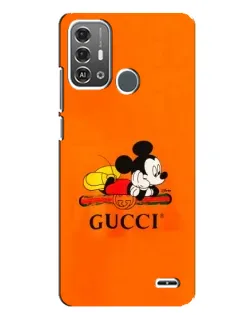 Чехол для ZTE Blade A53 Pro с картинкой «Микки Маус Gucci — оранж»