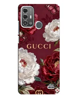 Чехол для ZTE Blade A53 Pro с картинкой «Gucci — бордовые розы»