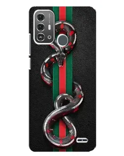 Чехол для ZTE Blade A53 Pro с картинкой «Gucci — змея на полосе»