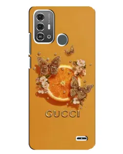 Чехол для ZTE Blade A53 Pro с картинкой «Gucci — золотые бабочки»