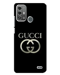 Чехол для ZTE Blade A53 Pro с картинкой «Gucci — золото на черном»
