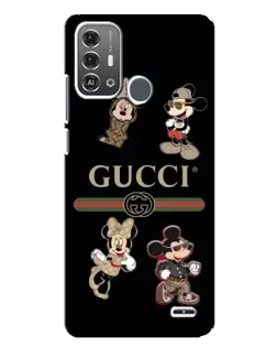 Чехол для ZTE Blade A53 Pro с картинкой «Gucci — герои Disney и монограмма»