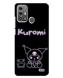 Чехол для ZTE Blade A53 Pro с картинкой «Kuromi — черный минимализм»
