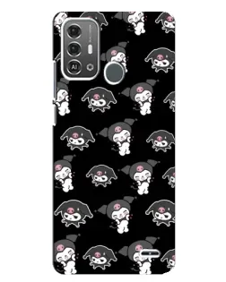 Чехол для ZTE Blade A53 Pro с картинкой «Черный паттерн Kuromi»