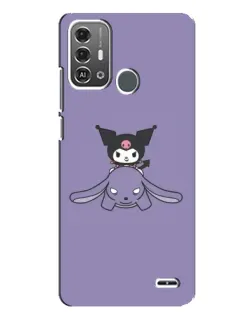 Чехол для ZTE Blade A53 Pro с картинкой «Kuromi на лиловом фоне»
