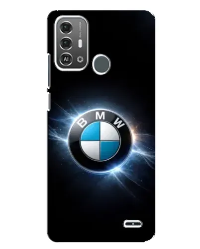 Чехол для ZTE Blade A53 Pro с картинкой «BMW — неоновое сияние»