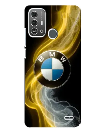 Чехол для ZTE Blade A53 Pro с картинкой «Золотистый дым BMW»