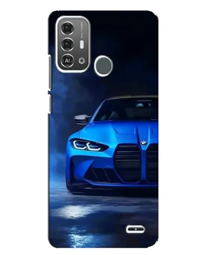 Чехол для ZTE Blade A53 Pro с картинкой «Голубая BMW M4»