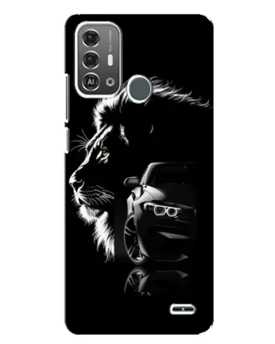 Чехол для ZTE Blade A53 Pro с картинкой «BMW и лев»
