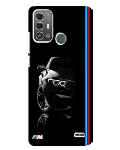 Чехол для ZTE Blade A53 Pro с картинкой «Силуэт BMW в темноте»