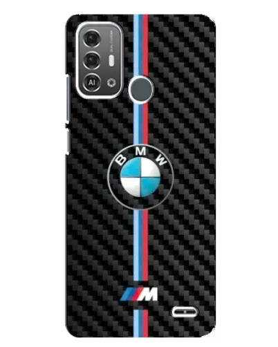 Чехол для ZTE Blade A53 Pro с картинкой «Эмблема BMW и карбон»